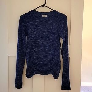 Athleta Long Sleeve,  Size XS, Royal Purple/Black